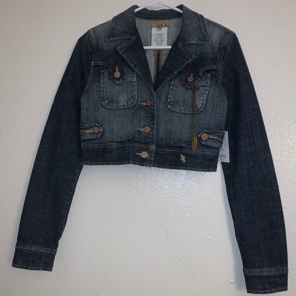 Crop top Jean jacket Junior size XS